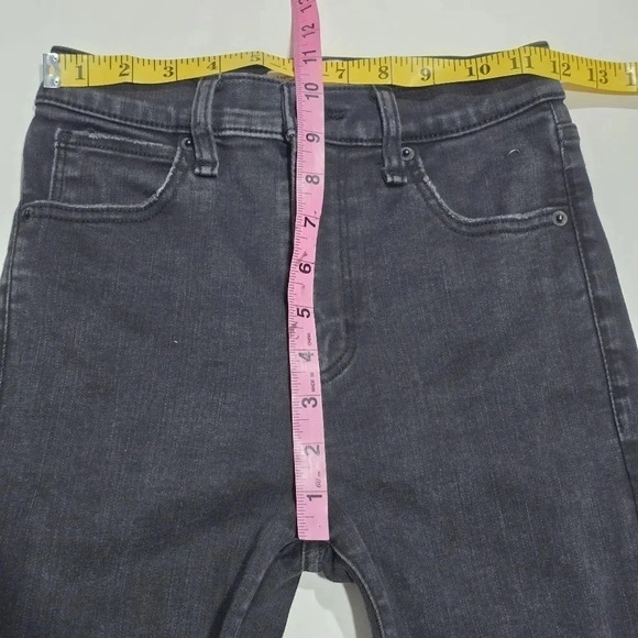 Abercrombie and Fitch 24 00R High Rise Super Skinny Ankle Distressed Black Jeans - Picture 8 of 11